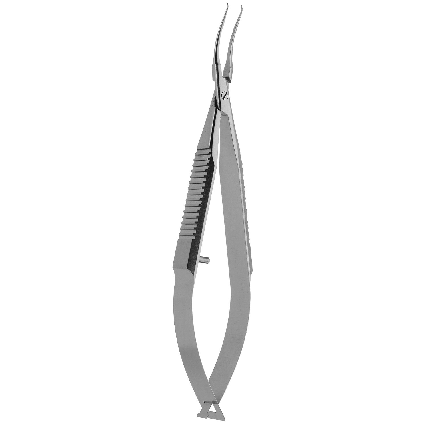 Maumenee Corneal Forceps, Colibri Type W/ 0.5 Mm Tying Platform Mounted On A Pivot Action Handle, 0.10 Mm Teeth, 4 3/4" (12.0 Cm), Angled 45 Degrees