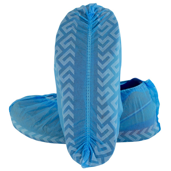 Shoe Covers, Non-Skid, Blue, Large