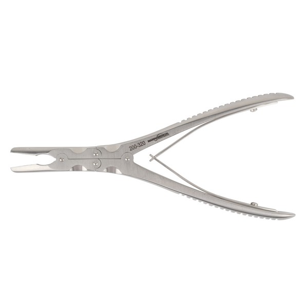 Beyer Bone Rongeur, Double-Action, Curved, 7 1/8" (18.0 Cm), Jaws 3.0 Mm Wide