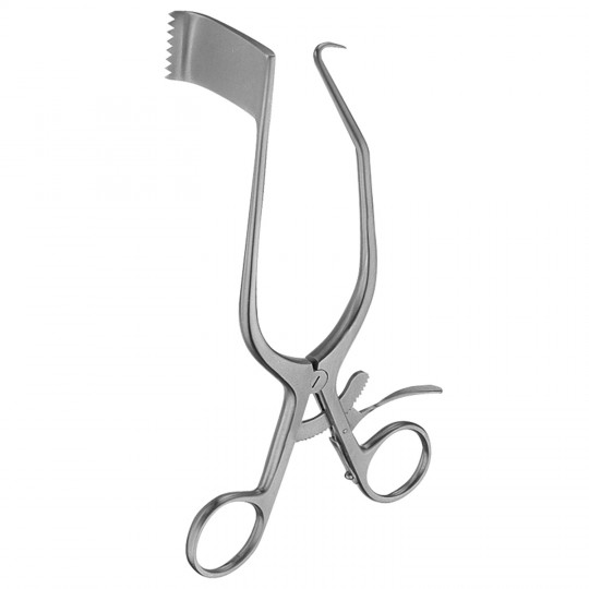 Markham-Meyerding Hemilaminectomy Retractor, Blades 1" X1 1/8" (25.0 Mm X 30.0 Mm), 7 1/8" (18.0 Cm), Blades On Left Arm