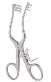 Weitlaner-Wullstein Retractor, Arms Angled Downwards, 12.0 Mm Deep, 5 1/8" (13.0 Cm), 3x3 Blunt Prongs