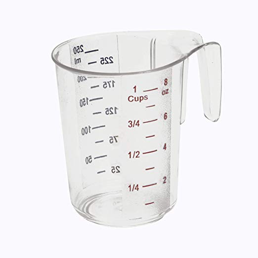 Graduated Measuring Cup, Stainless Steel, Easy-Grip Handles, Large, Smooth Pouring Spout, Graduated In Oz. & Cc On The Interior Surface, 32 Oz., 4 3/4" X 5 1/4"